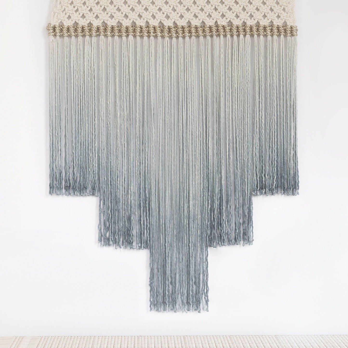 Elegant Macrame Wall Hanging with golden details - ATHENA - MAIA HOMES
