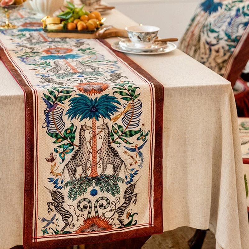 Elegant Safari World Table Runner