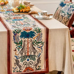 Elegant Safari World Table Runner Jacquard Cotton Blend