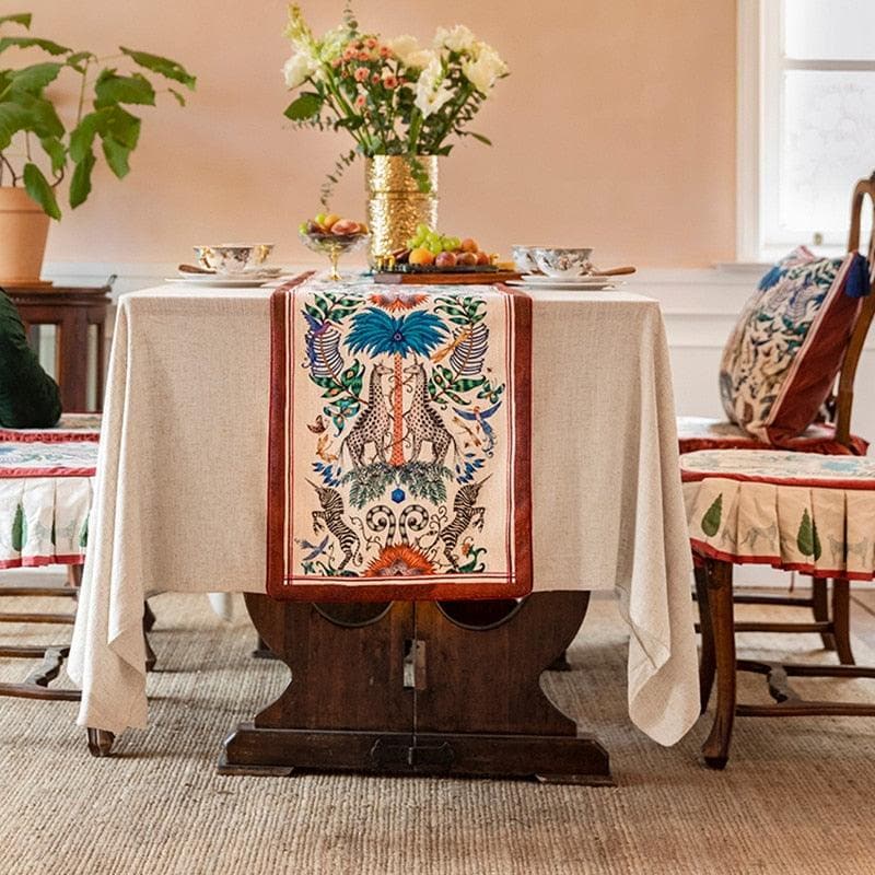 Elegant Safari World Table Runner