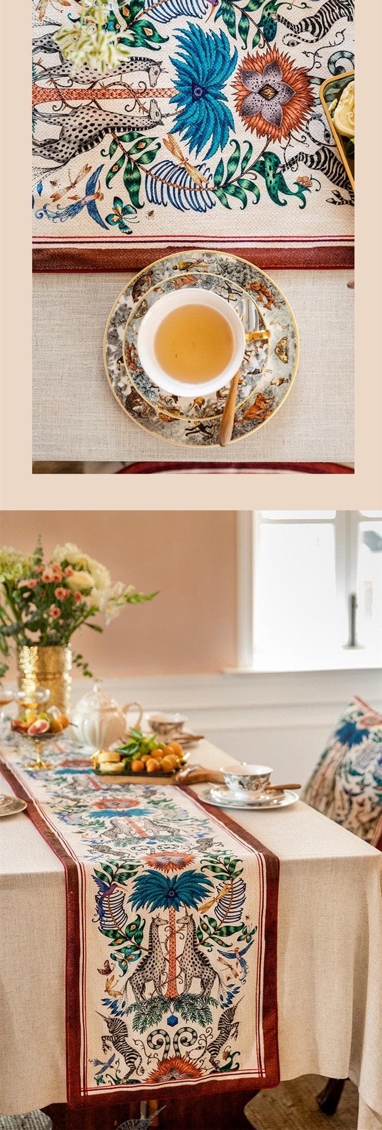 Elegant Safari World Table Runner