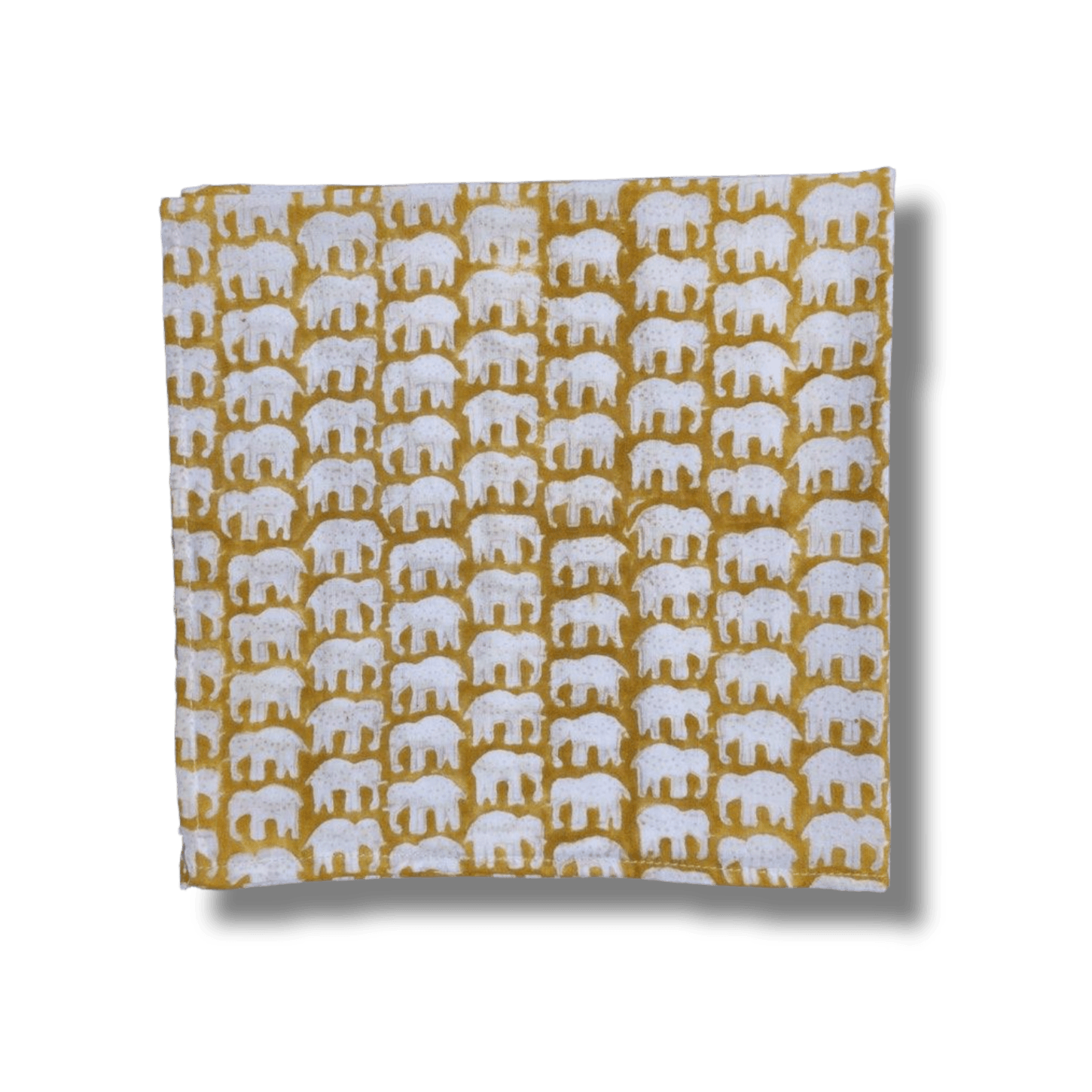 Elephant Block Printed Cotton Napkins - MAIA HOMES