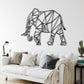 Elephant Shaped Metal Wall Hanging Decor - MAIA HOMES