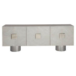 Elizabeth 3 Drawer Credenza with Silver Legs