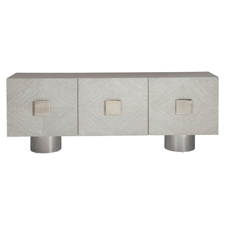 Elizabeth 3 Drawer Credenza with Silver Legs