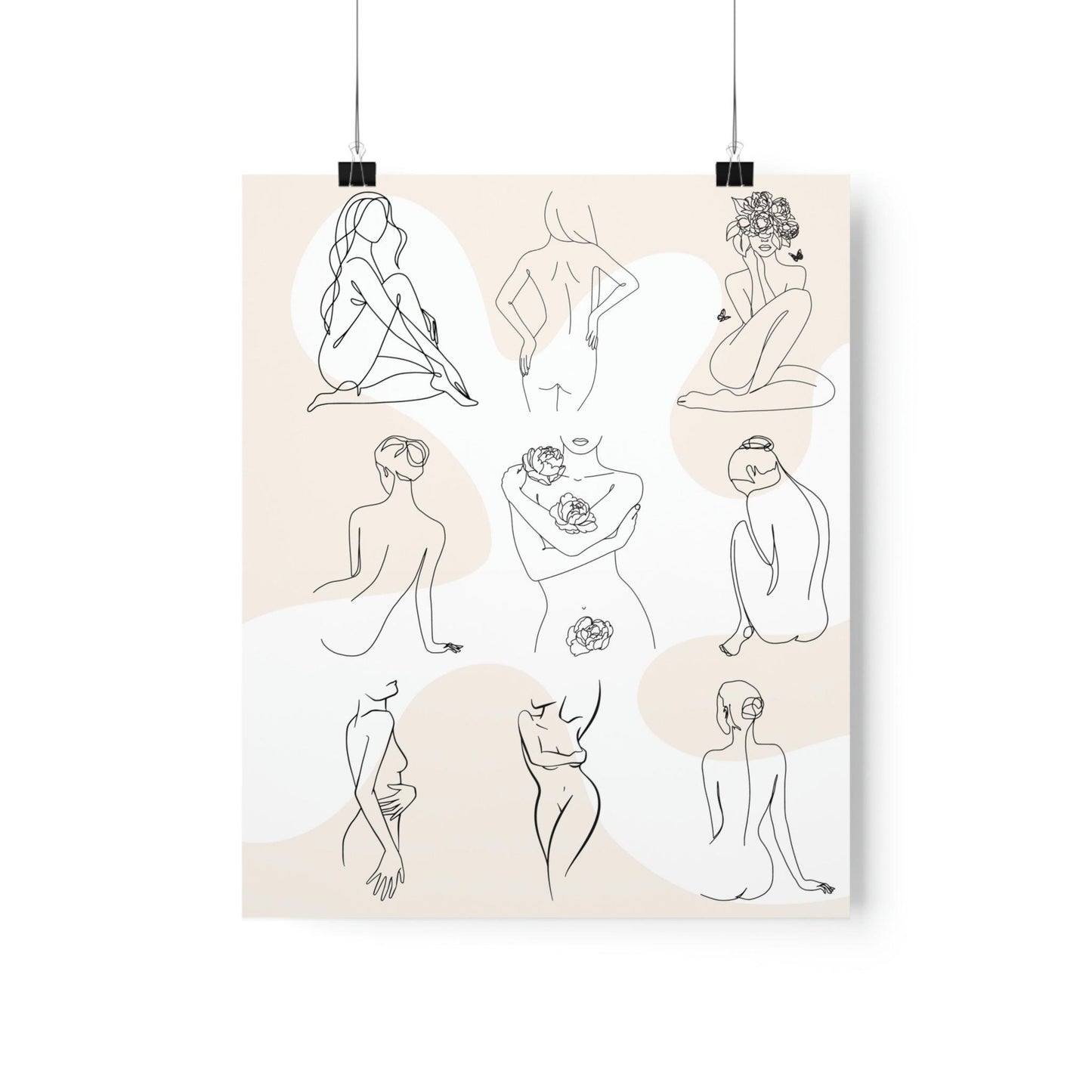Embrace Female Curves Matte Posters - MAIA HOMES