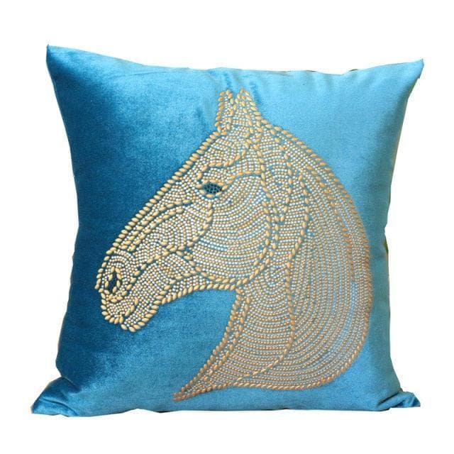 Embroidered Horse Pillow