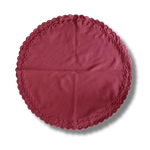 Embroidered Scalloped Round Biodegradable Napkins