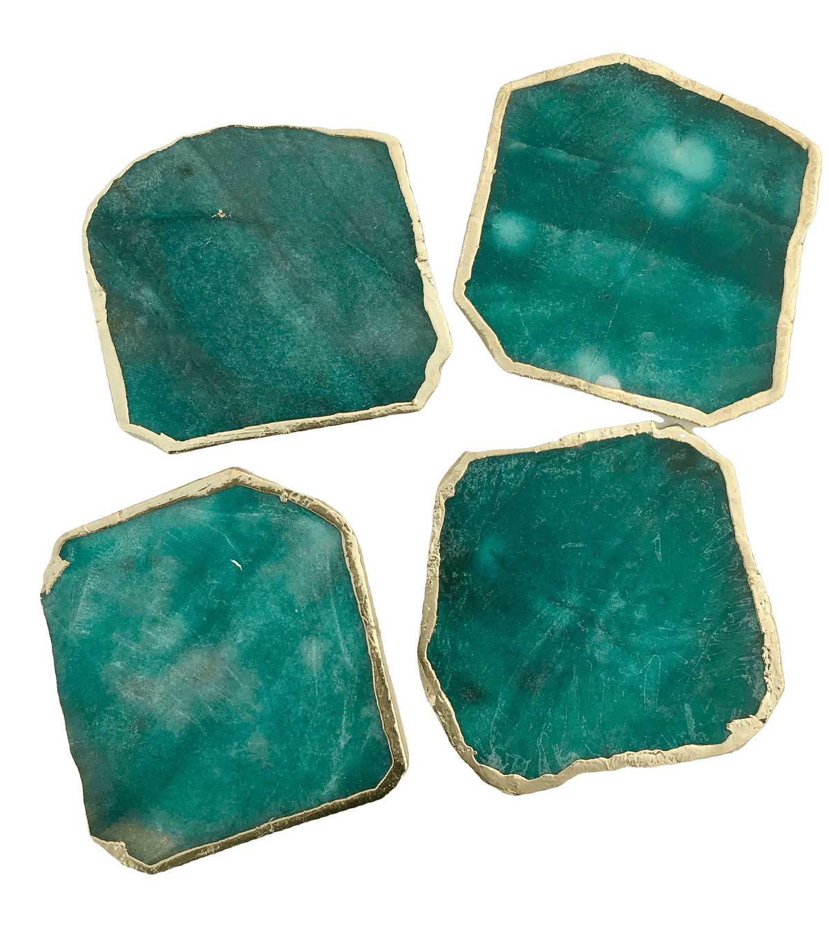 Emerald Green Agate Aventurine Coaster Set of 4 OS