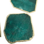 Emerald Green Agate Aventurine Coaster Set of 4