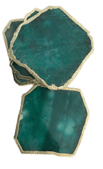 Emerald Green Agate Aventurine Coaster Set of 4