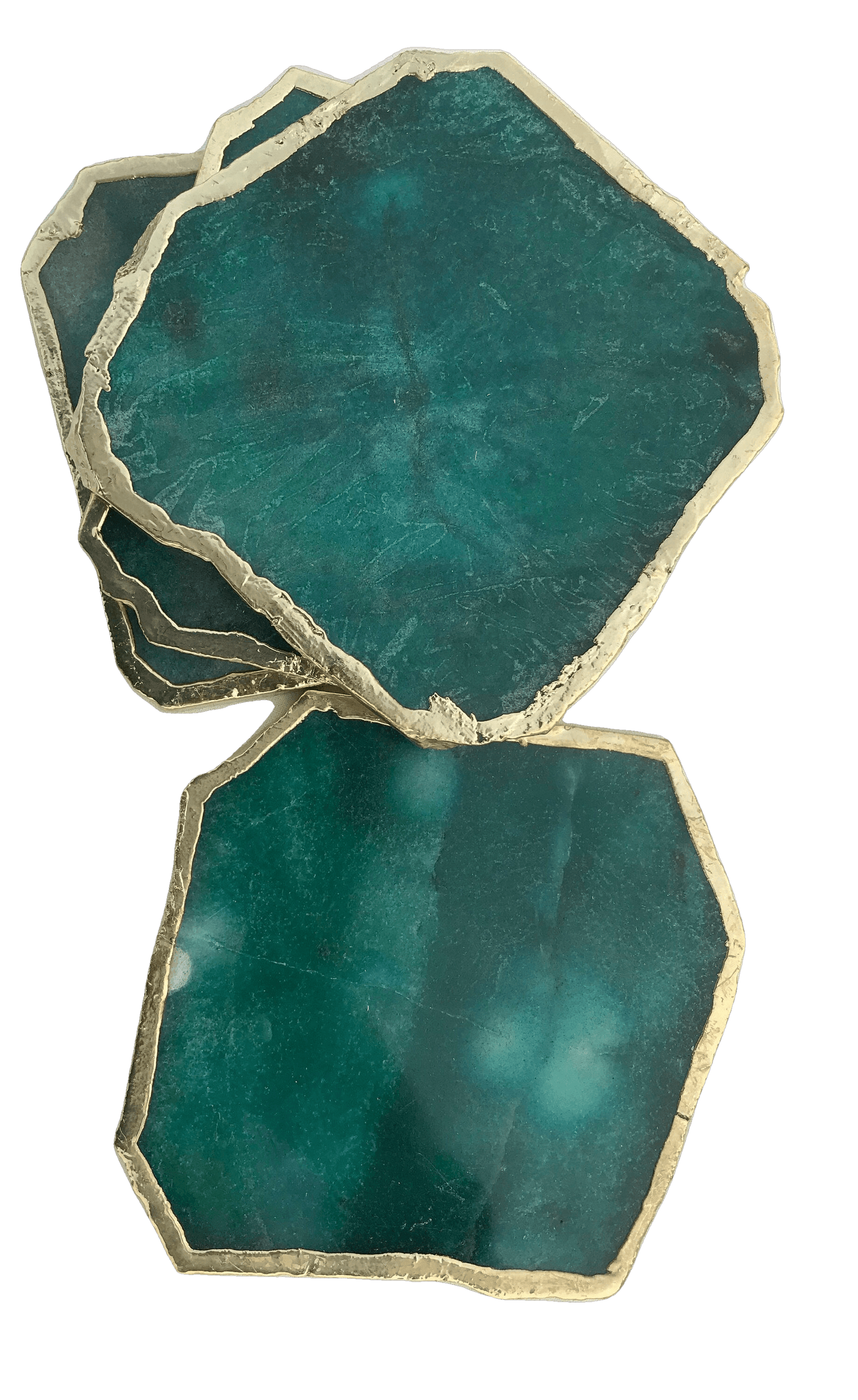 Emerald Green Agate Aventurine Coaster Set of 4