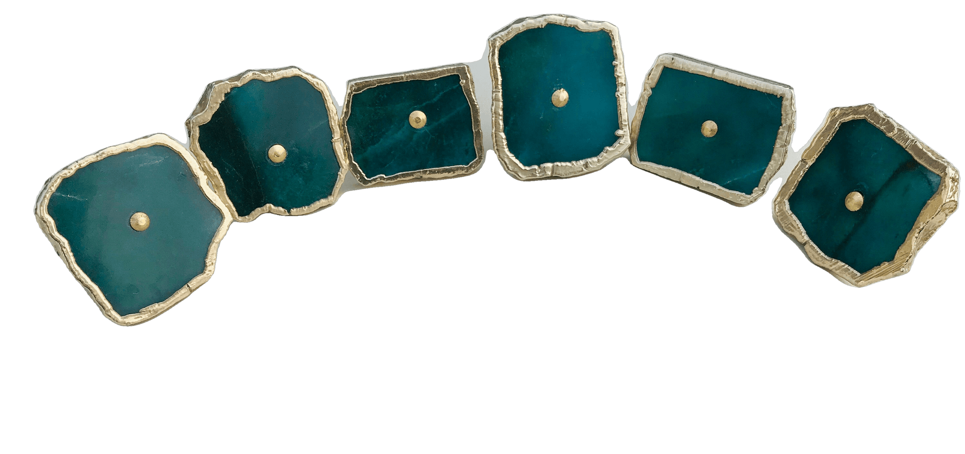 Emerald Green Agate Cabinet Door Pull Handle - Set of 6 - MAIA HOMES