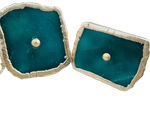 Emerald Green Agate Cabinet Door Pull Handle - Set of 6