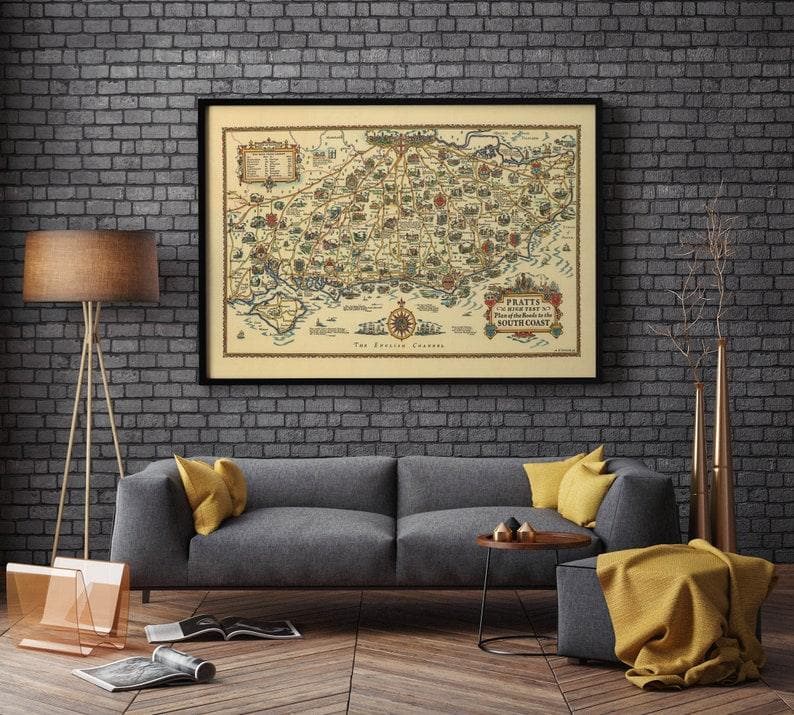 England Map Print| Art History