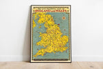 England Map Print| Art History