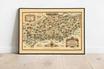 England Map Print| Art History