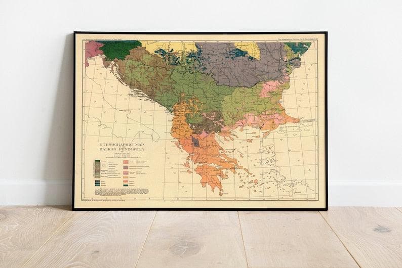 Ethnographic Map | Balkans Map - MAIA HOMES