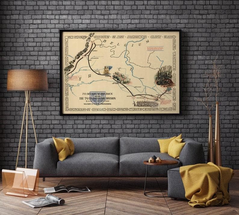 Europe World War 2 Map Print| Poster Print