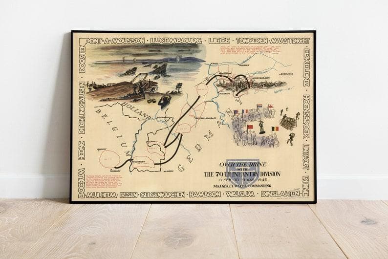 Europe World War 2 Map Print| Poster Print