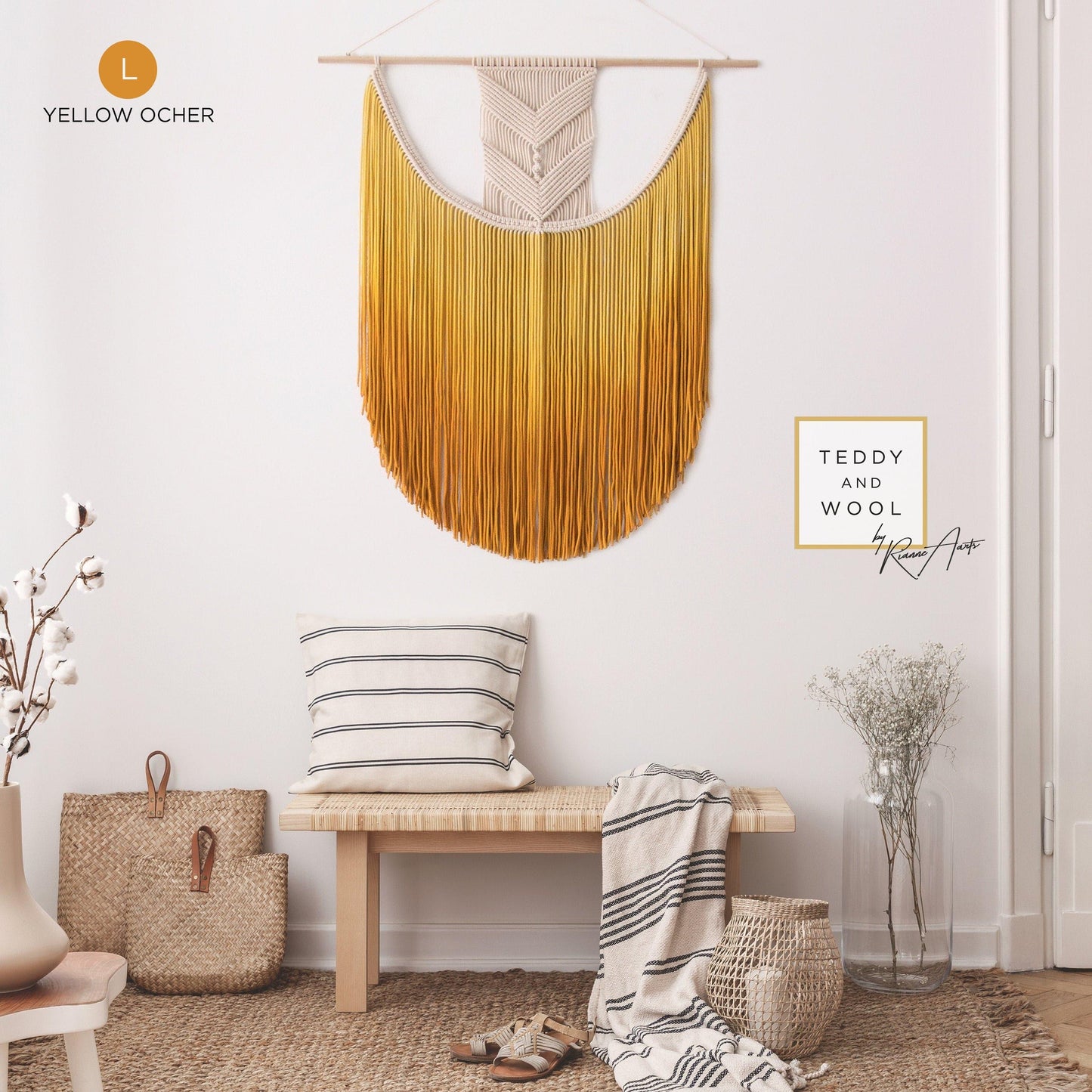 Eva Dyed Wall Hanging Macrame - MAIA HOMES