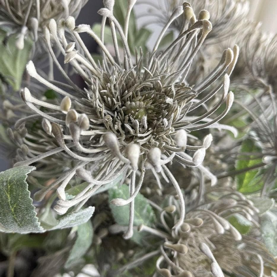 Exotic Flocked Leucospermum Artificial Flower Stem