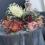 Exotic Flocked Leucospermum Artificial Flower Stem