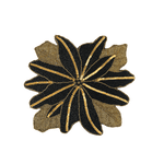 Exotic Flower Beaded Placemat, Gold/Black