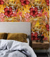 Exotic Red Hibiscus and Leopard Wallpaper - MAIA HOMES