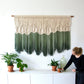 Extra Large Hand Woven Macrame Wall Hanging - dyed in PinkGreen - MAIA HOMES