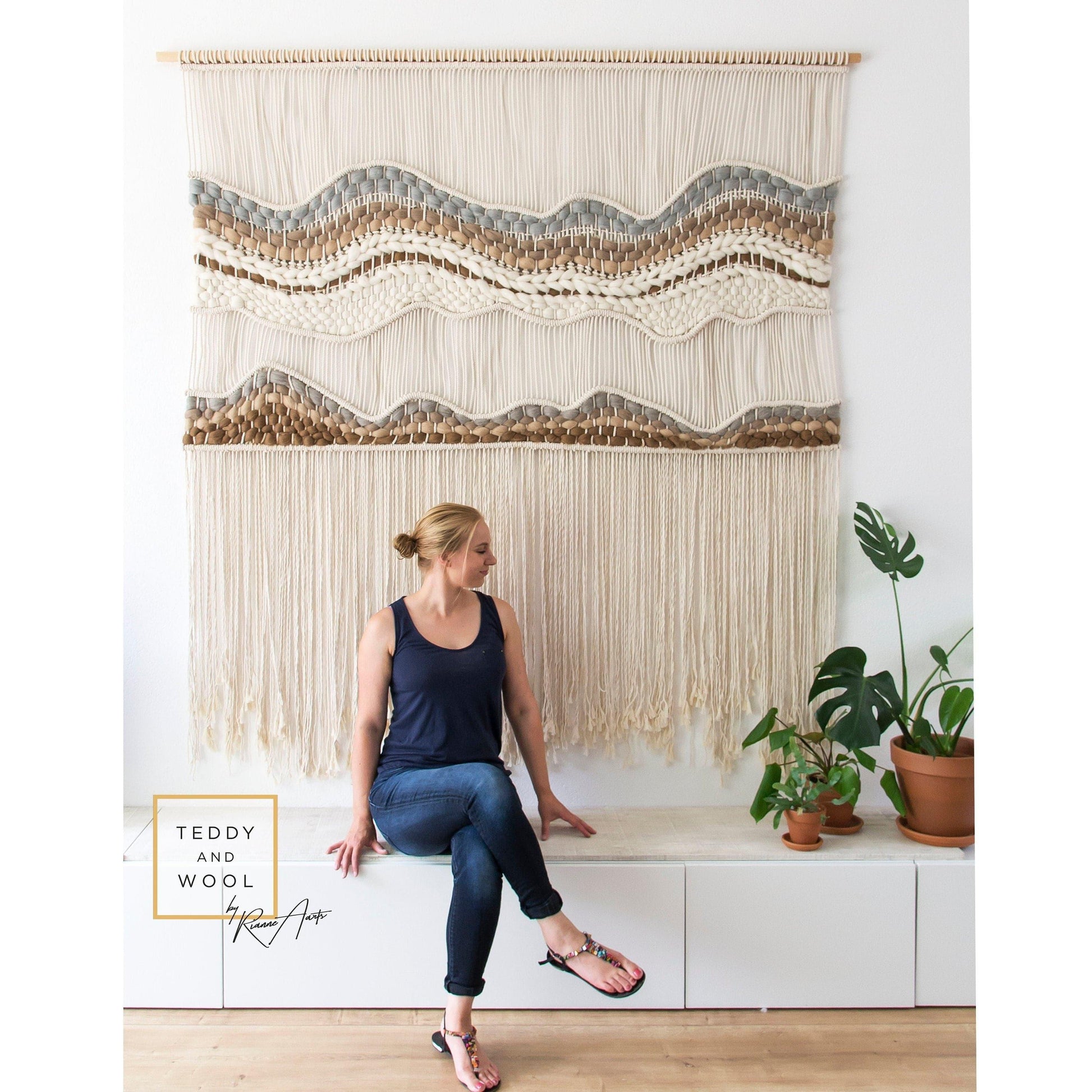 Extra Large Macrame Wall Hanging - "Patricia" - MAIA HOMES