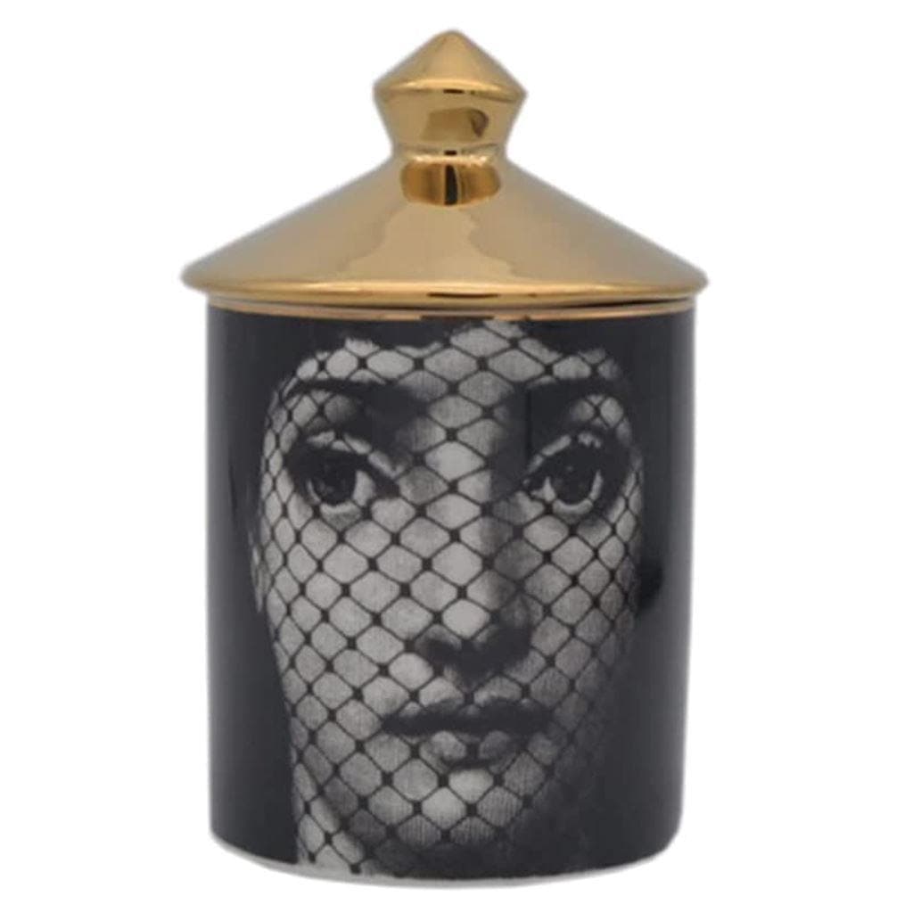 Face Net Lina Cavalieri Ceramic Aromatherapy Candle Jar with Lid