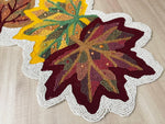 Fall Maple Leaf Beaded Table Runner