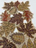 Fall Maple Leaf Beaded Table Runner