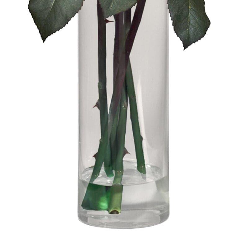 Fancy Roses Centerpiece in Glass Vase