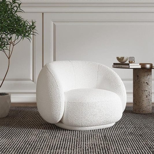 Fannie Faux Lamp Skin Arc Luxury Lounge Chair - MAIA HOMES
