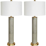 Faux Croc Skin Tall Table Lamp Set of 2