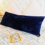 Faux Fur Body Pillow Cover Royal Navy Blue 21 x 54