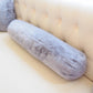Faux Fur Bolster Pillow with Adjustable Insert - Gray - MAIA HOMES