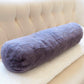 Faux Fur Bolster Pillow with Adjustable Insert - Mauve - MAIA HOMES