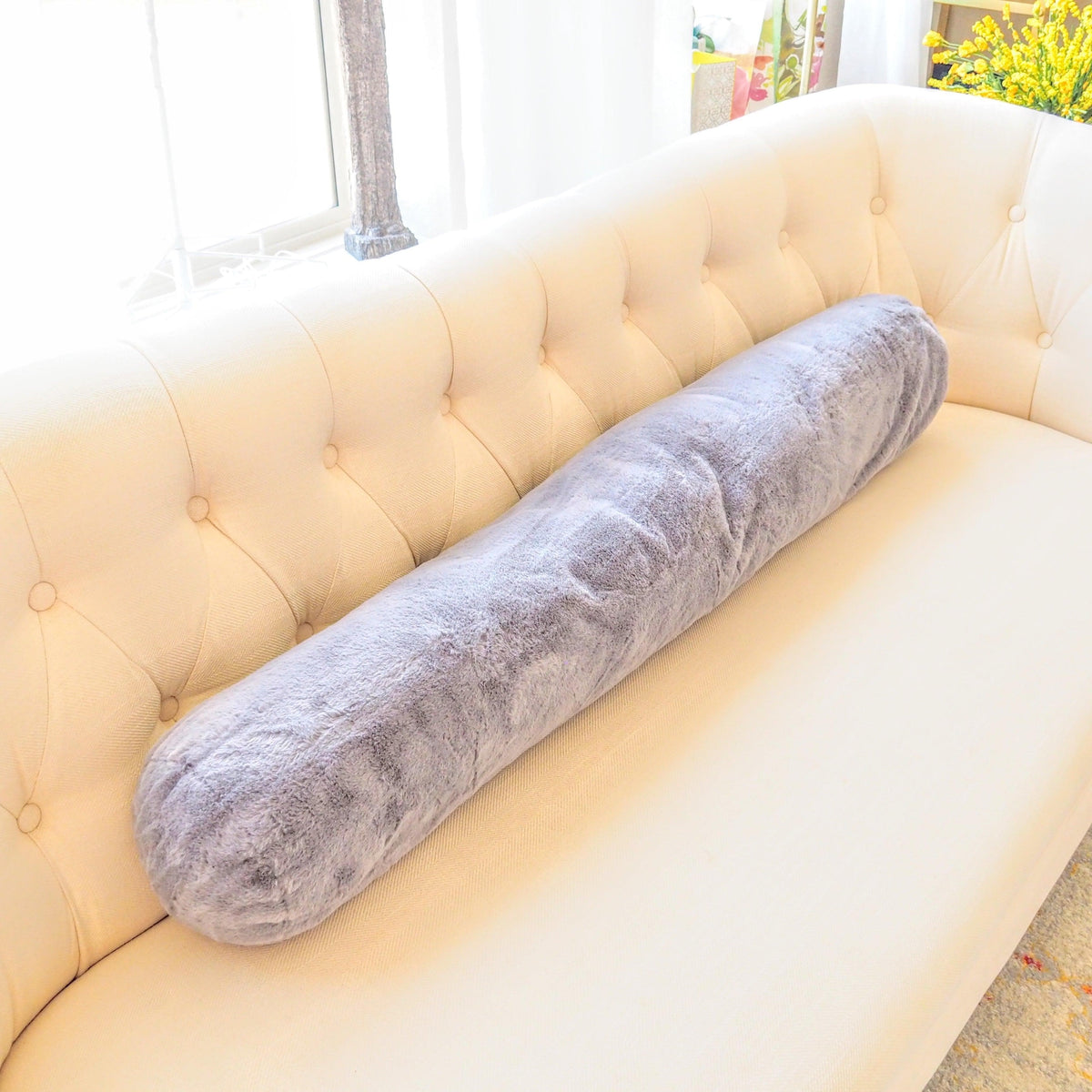 Faux Fur Extra Long Bolster Pillow Cover