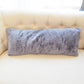 Faux Fur Lumbar Pillow with Adjustable Insert - Blue - MAIA HOMES