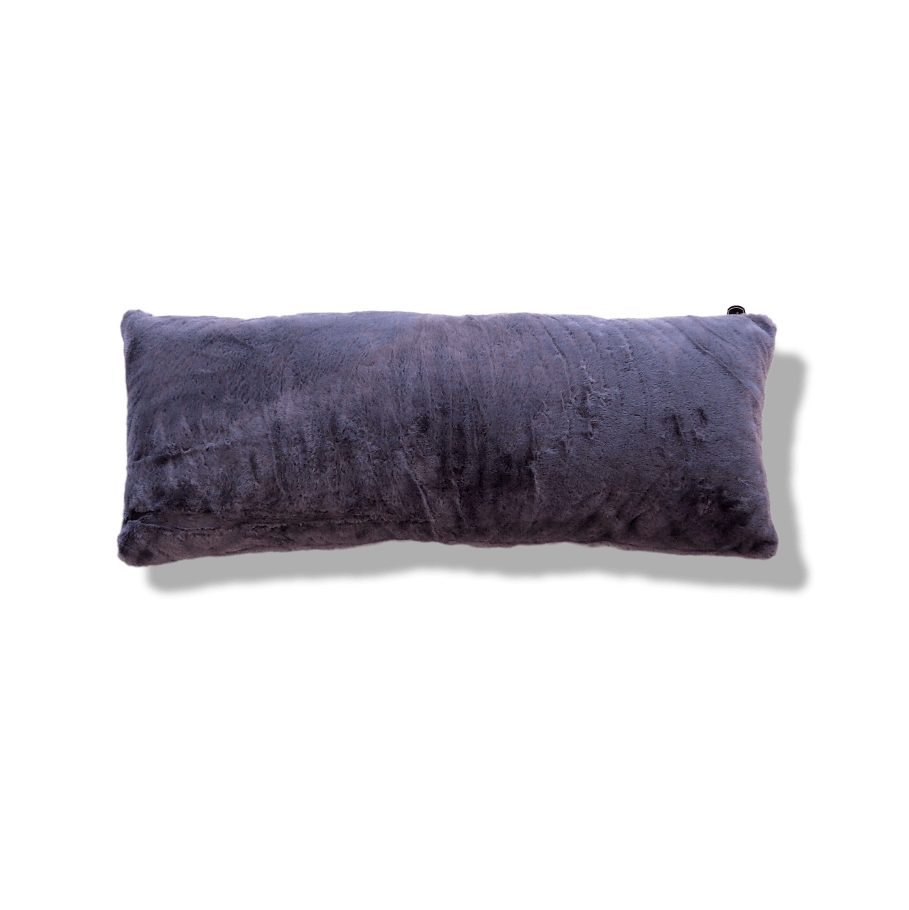 Faux Fur Lumbar Pillow with Adjustable Insert Mauve