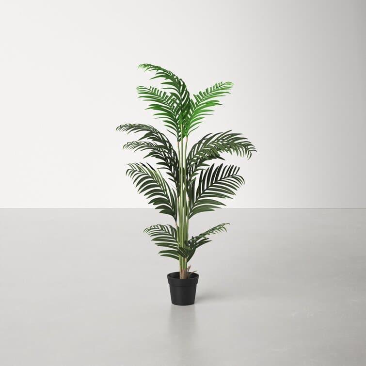 Faux Green Palm Tree in Pot