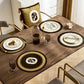 Faux Leather Printed Round Placemats - MAIA HOMES