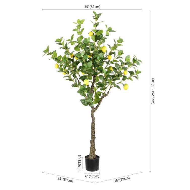 Faux Lemon Tree in Pot