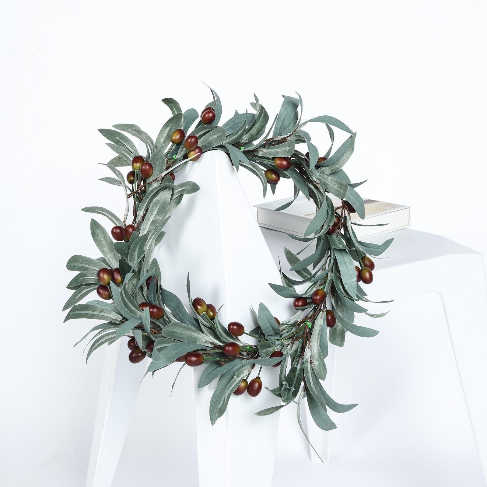 Faux Olive Branch Decorative Garland