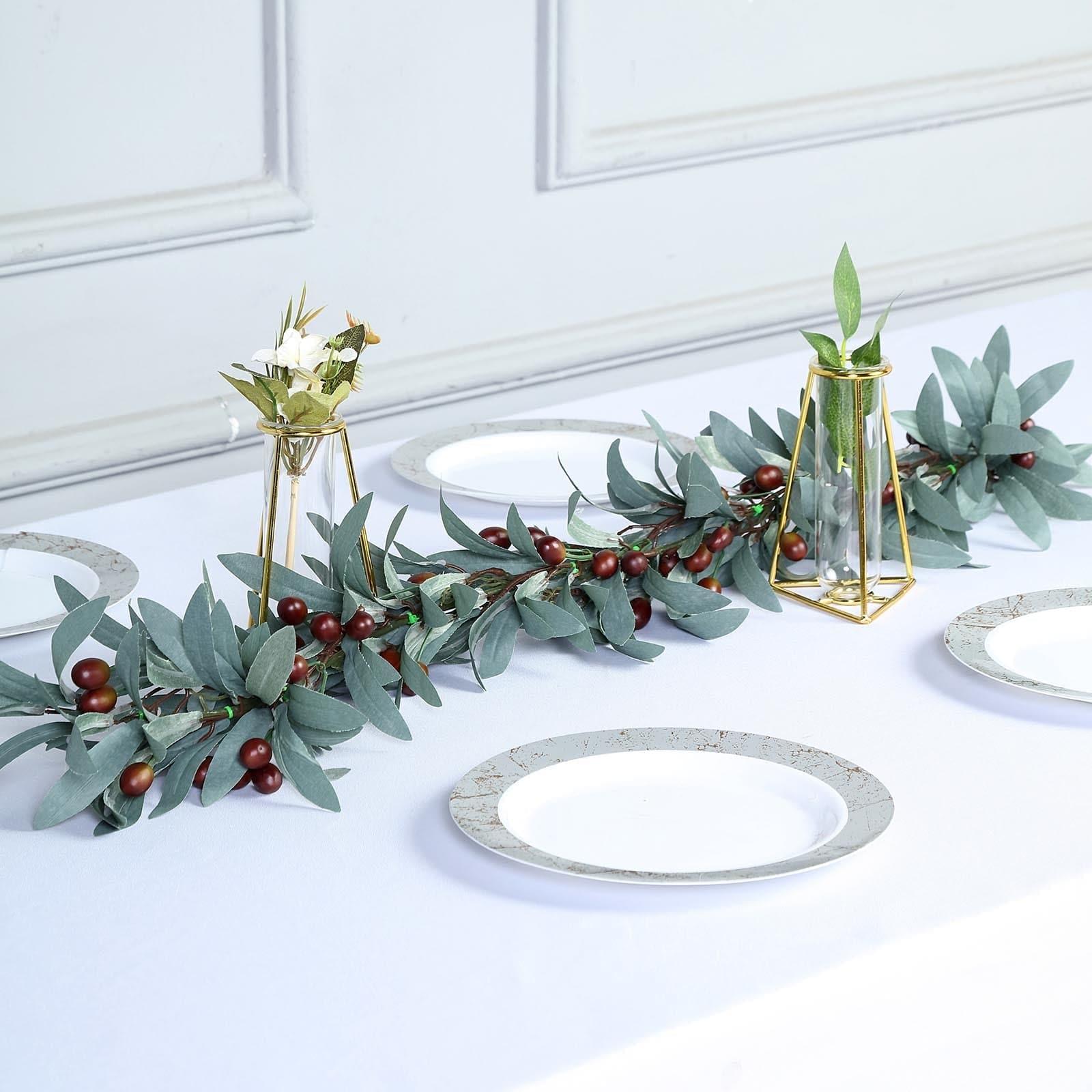 Faux Olive Branch Decorative Garland