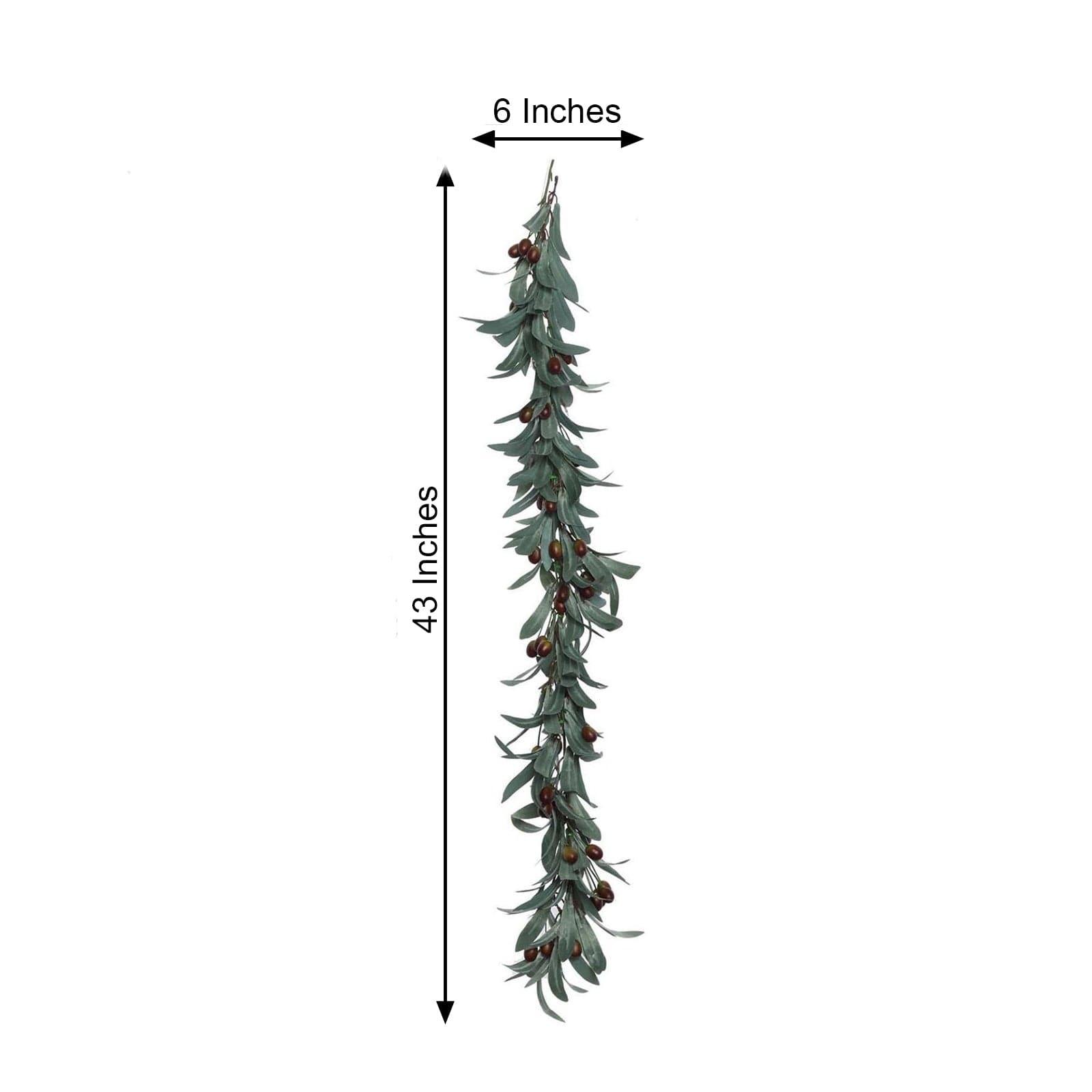 Faux Olive Branch Decorative Garland