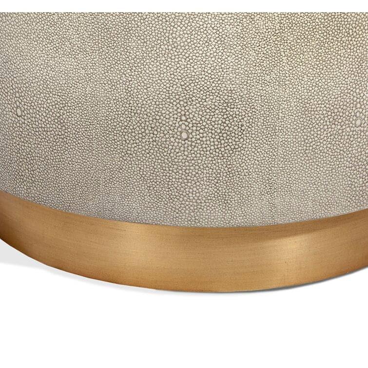 Faux Shagreen Brassed End Table